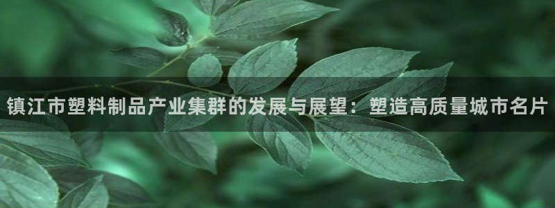 太阳集团影视：镇江市塑料制品产业集群的发展与展望：塑造高质量